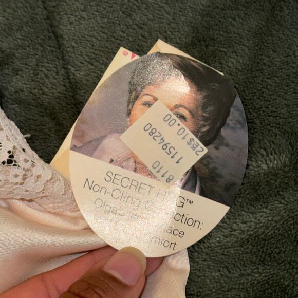 Vintage 1960s Olga Pale Blush Lace Satin Cami Deadstock NWT Women's 34 / Small - Picture 7 of 9